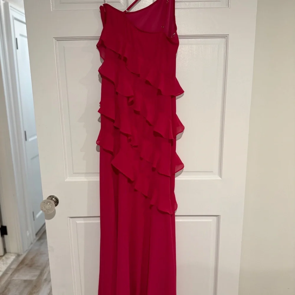 Lovers & Friends Junette Gown Hot Pink One Strap - Picture 10 of 11